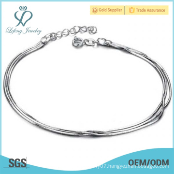 Women thin silver anklets,copper platinum anklets designs jewelry